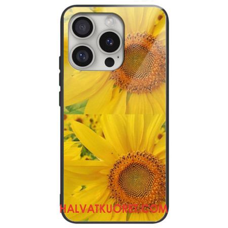 Kuori iPhone 16 Pro Max Auringonkukkakarkaistu Lasi