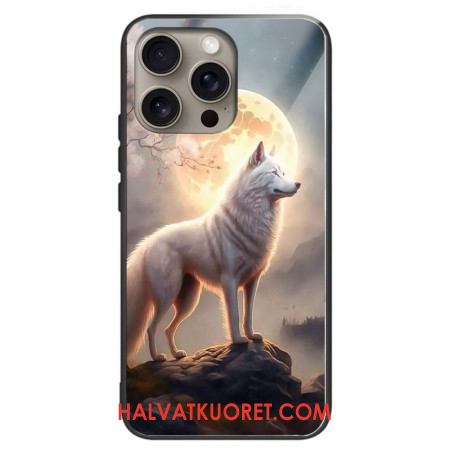 Kuori iPhone 16 Pro Max Moonlight Wolf Karkaistu Lasi