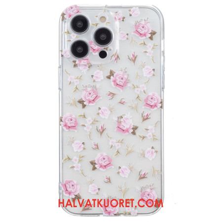 Kuori iPhone 16 Pro Max Vaaleanpunainen Kukkakuvio