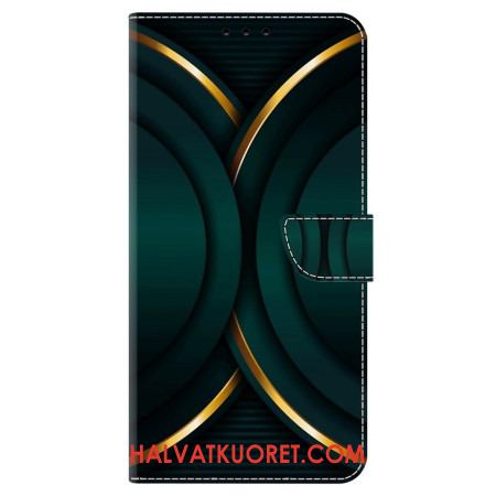 Nahkakotelo Oppo A98 5g Kultainen Ääriviiva