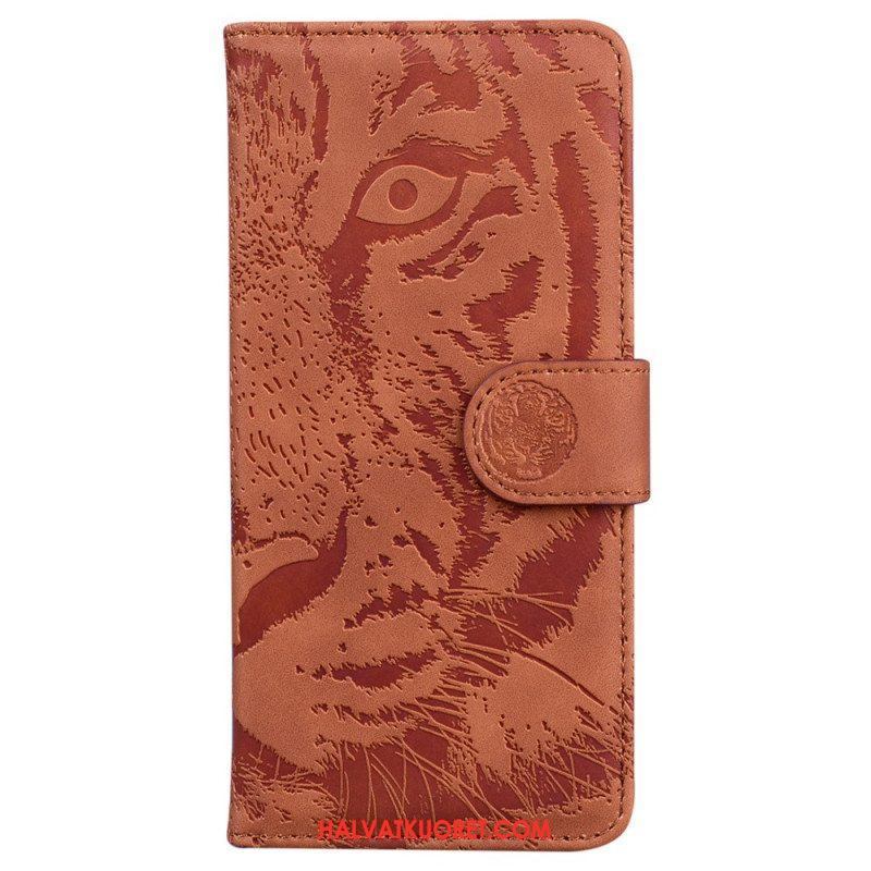 Nahkakotelo Xiaomi 13 Pro Suojaketju Kuori Strappy Tiger Print