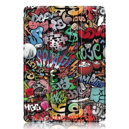 Samsung Galaxy Tab S9 Graffiti Läpinäkyvä Takakynän Pidike